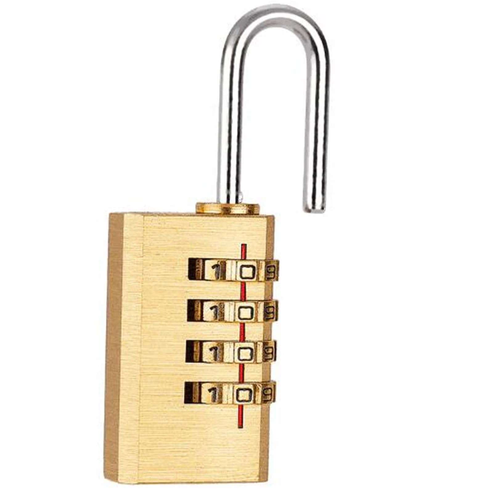 Mini kłódka z 4 cyframi z mosiądzu zamek szyfrowy blokada hasłem kod Pure Cooper mosiądz zamek szyfrowy zamek szyfrowy 1 szt. (3 coded lock)