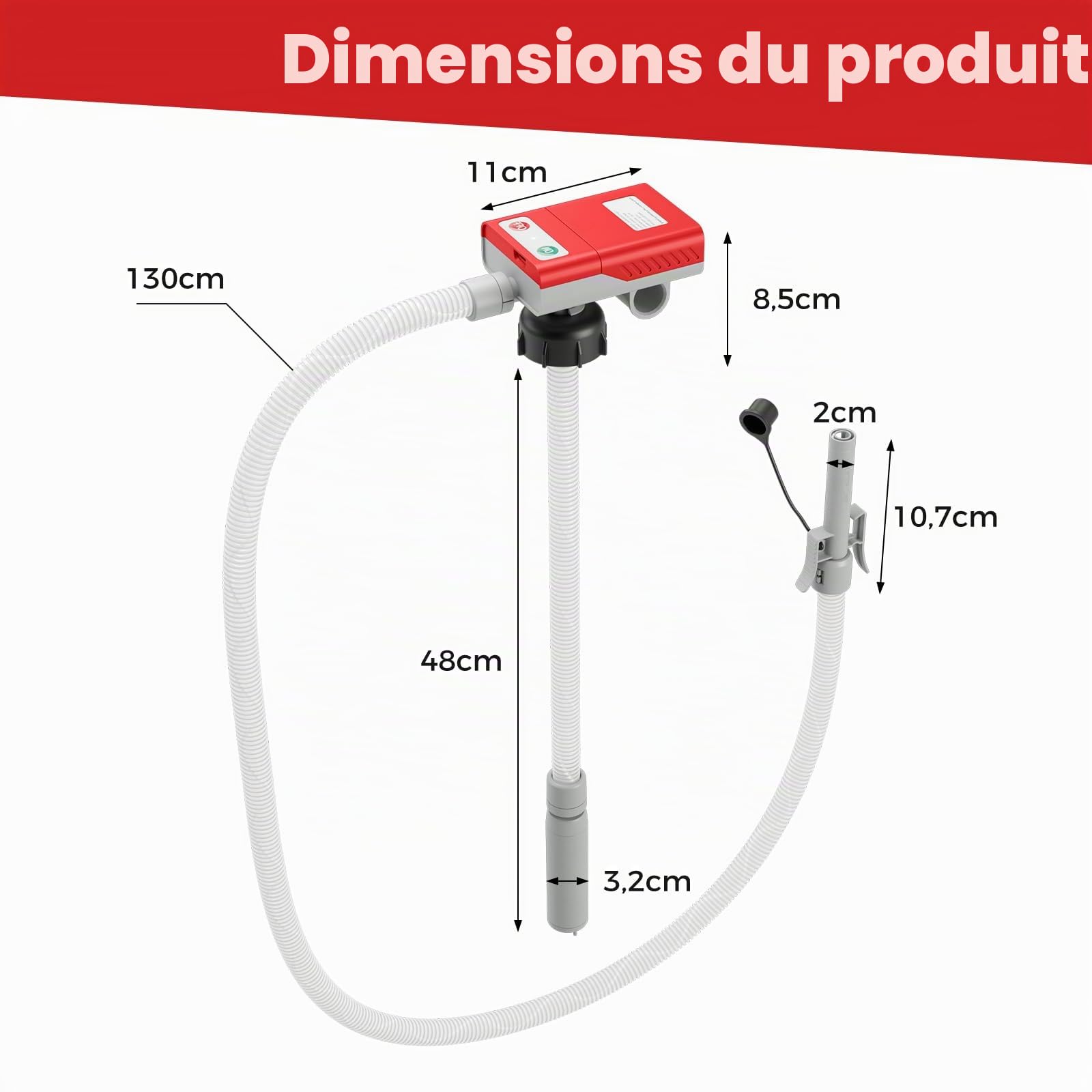 SOARS Pompe de Transfert Carburant, Capteur d'Arrêt Automatique (14 LPM)