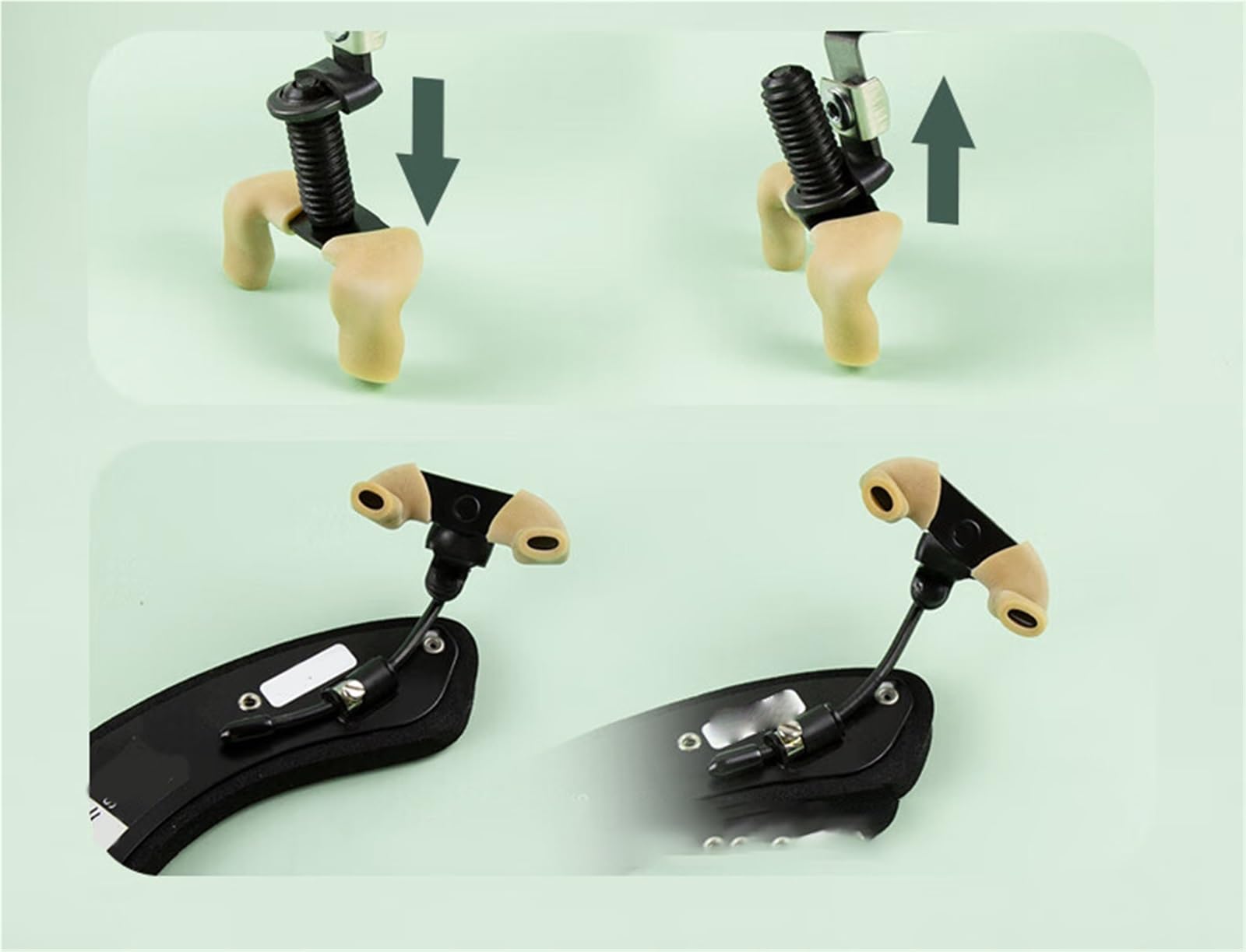 Accesorios Profesionales Violin Apoyahombros Para Violín De Tamaños 4/4 3/4 1/2 Y 1/4 Con Cómodas Garras De Goma(4/4)