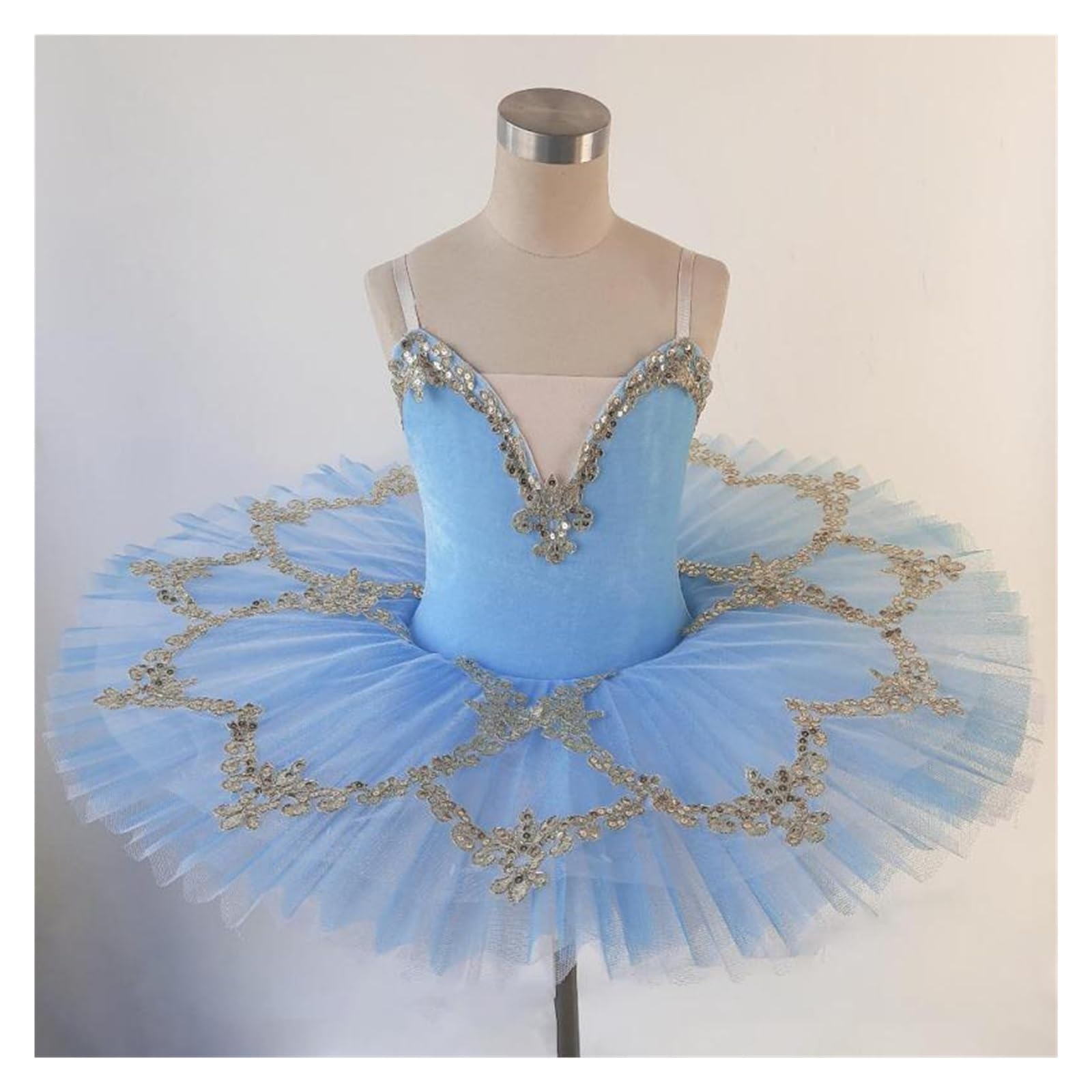 Robe Tutu Ballet Fille Robe de Ballet Rose for Filles, Tutu, Costumes de Danse de Ballet for Enfants, Robe de Ballerine, Robe de fête for Enfants sur scène de noël(Sky Blue,Height 110-120cm)