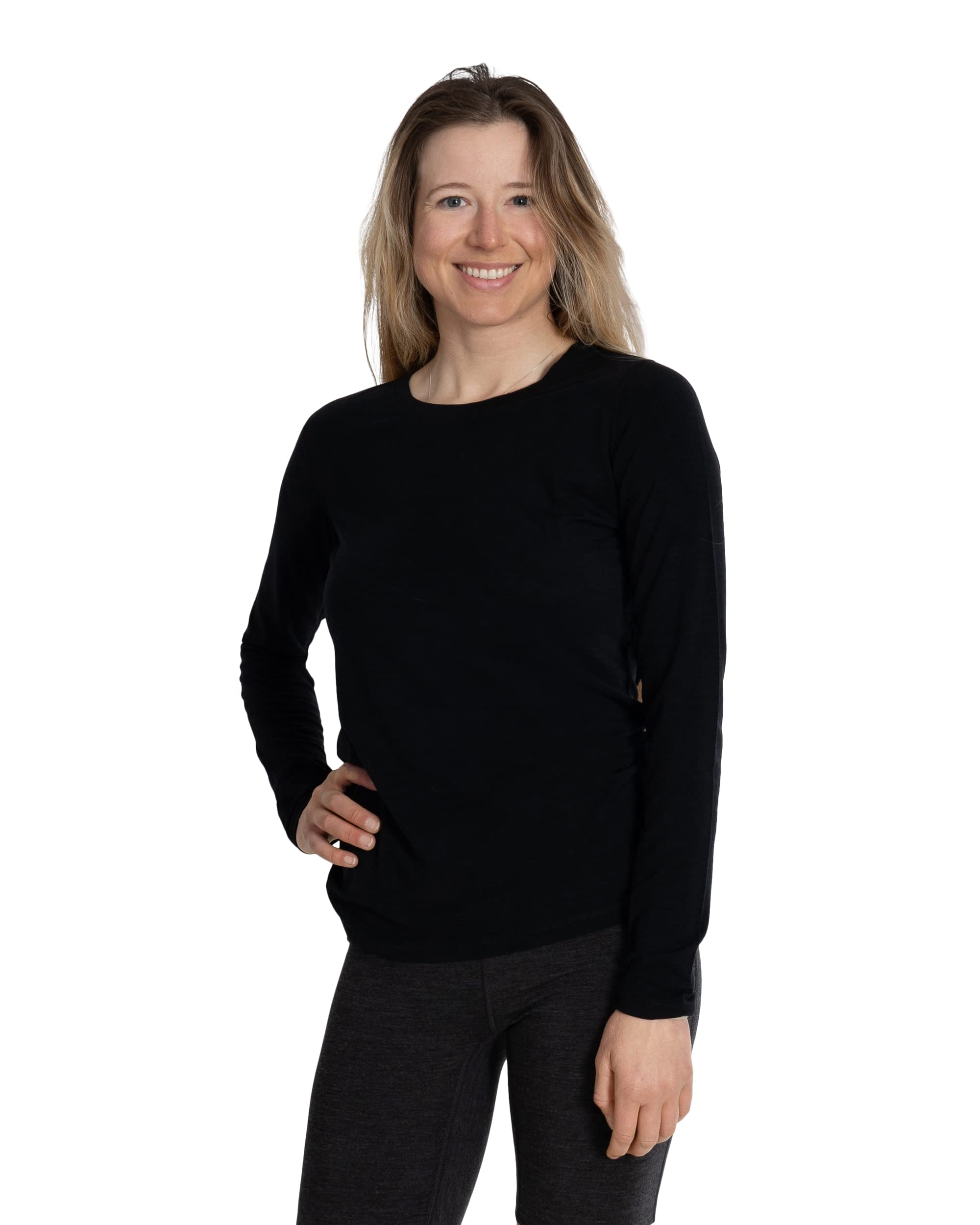 Women's Merino Long Sleeve Shirt by Woolly | RWS Certified | Soft, Stink Free, Seattle Designed