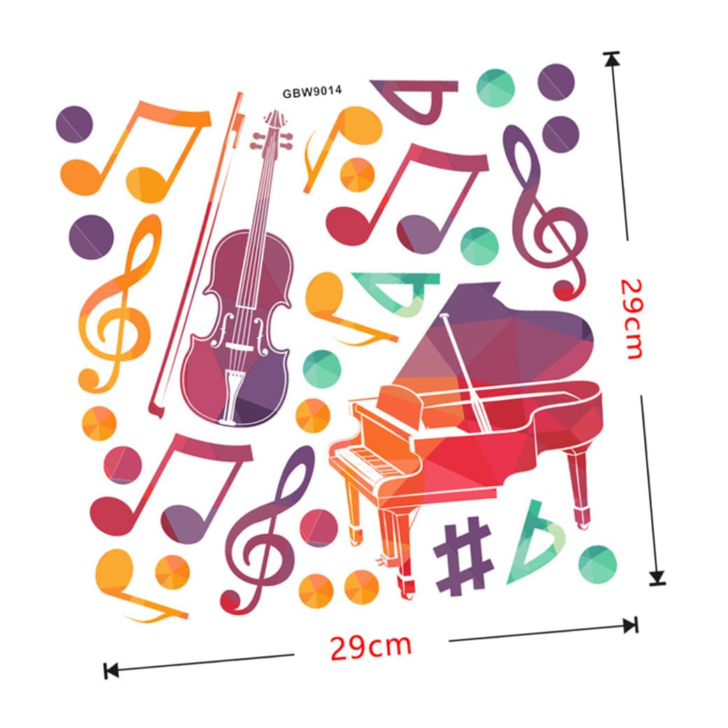 3 ensembles Autocollant Mural De Musique Autocollants Muraux Autocollants Muraux De Notes De Musique Autocollants Décoratifs De Notes De Décorations De Salle 4 pièces * 3