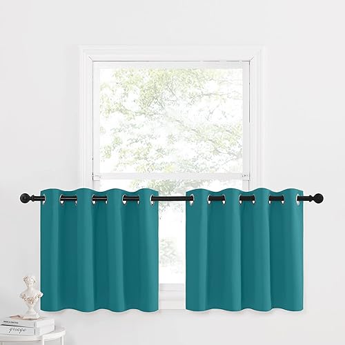 Miniatura 76 de NICETOWN Cortinas Opacas para Ventana de Guardería - Tratamiento de Ventana con Parte Superior de Ojales, Paneles de Cortinas Opacas (Verde Biscotti