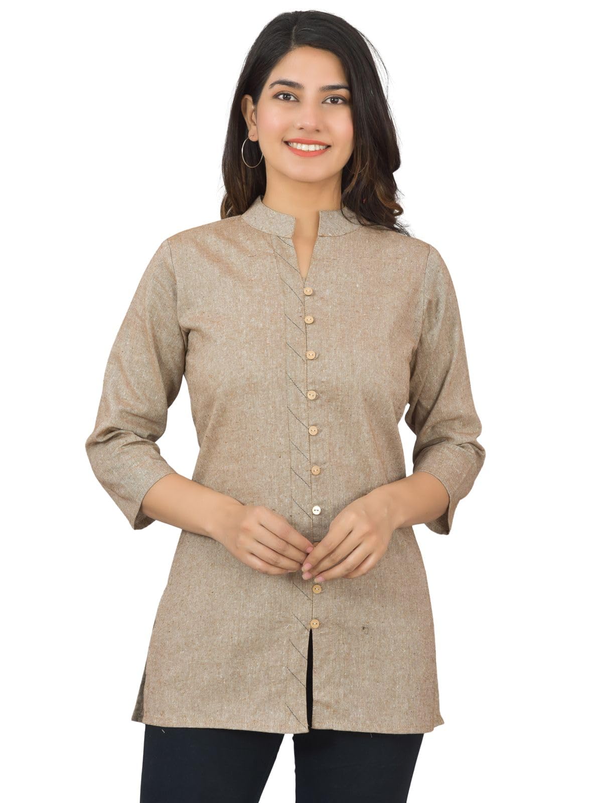 Handloom Short Kurti for Women-image-32