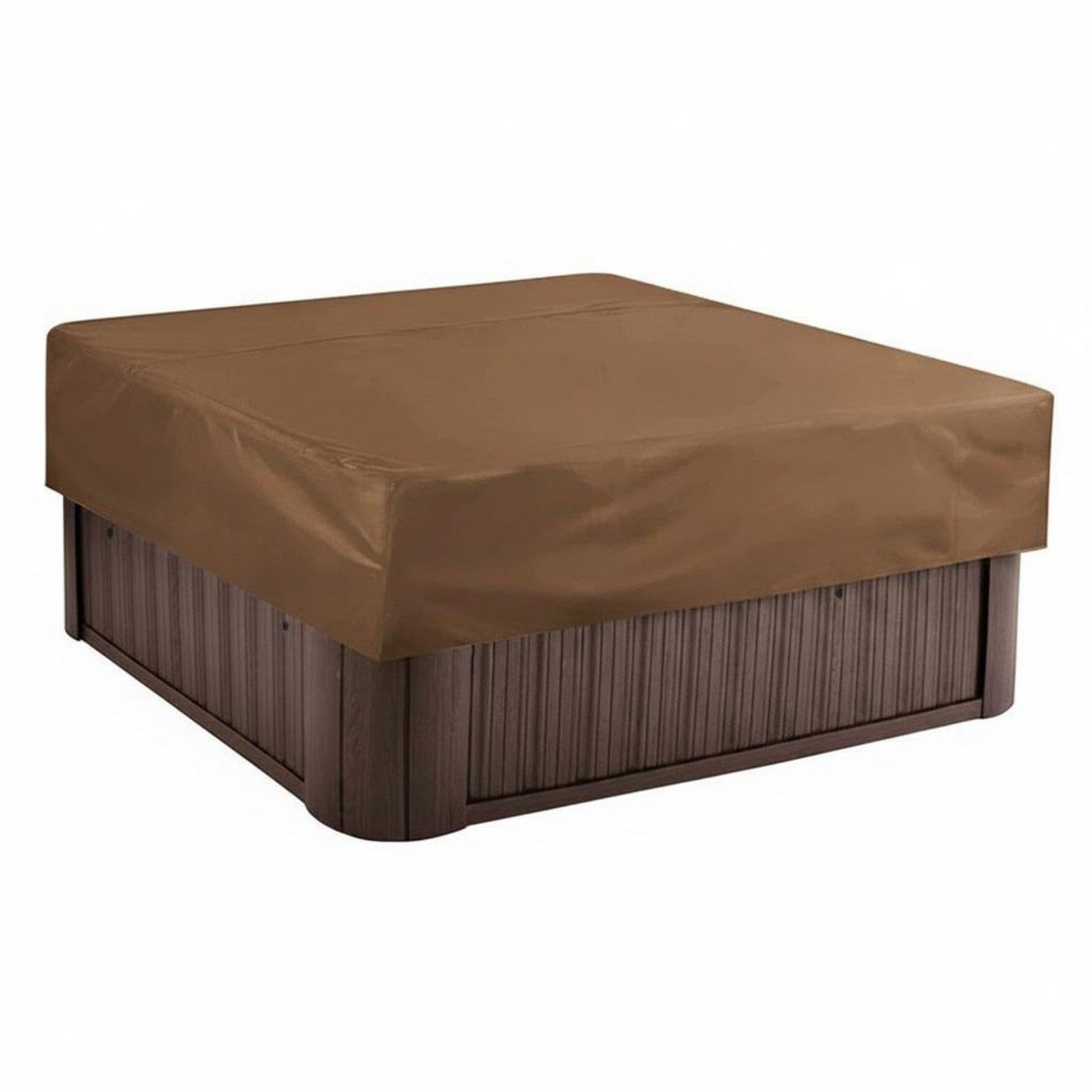 Square Spa Cover Cover Anti Waterproof Waterproof Cover Dustproof Outdoor Spa Lid for Garden, Patio, Backyard Brown 228 * 228 * 30cm-image-44