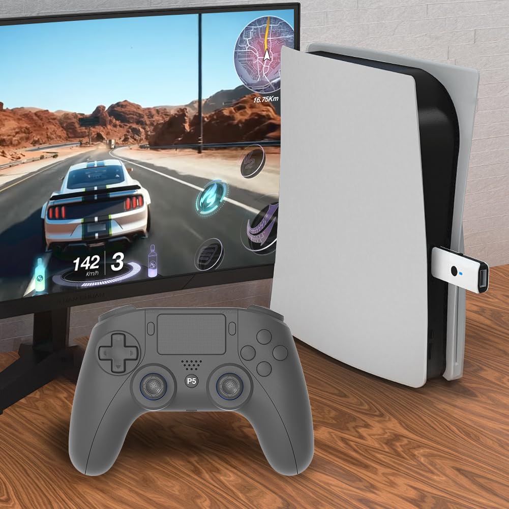 Controller wireless a doppia vibrazione per PS5 e PC Game Control con touchpad e gamepad Bluetooth 4.0