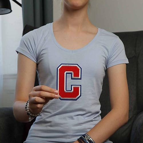 Miniatura 445 de Parches de letras termo-adhesivas de alta calidad – Lindas letras para ropa – Parche universitario para ropa – Letras bordadas de 4 1/2 parches