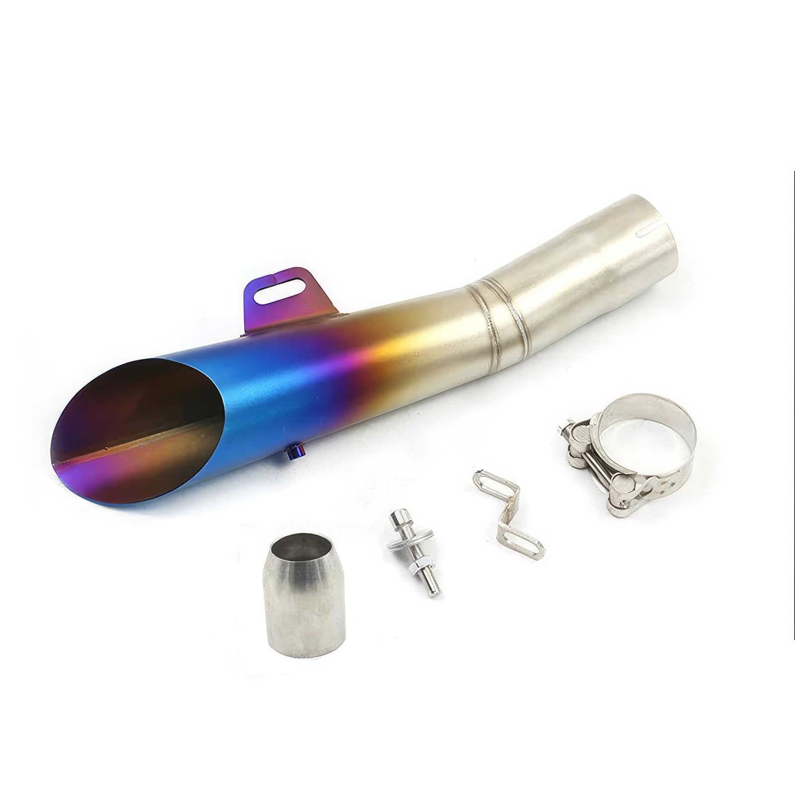 Riloer Universal Motocross Escape Moto ATV Motorrad Auspuff Schalldämpfer R6 Motorrad Auspuff Schalldämpfer 51mm Edelstahl DB Killer Blau