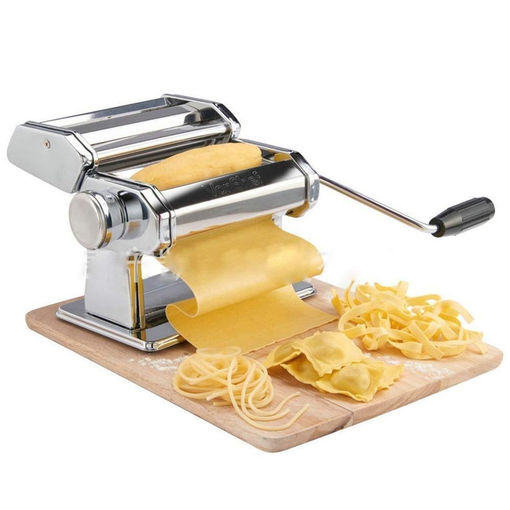 Máquina Para Hacer Fideos, Máquina Para Hacer Pasta Máquina Para Hacer Pasta Manivela Fideos Cortador De Fideos De Acero Espagueti Lasaña O Pieles De Bola De Masa Máquinas De Pasta Manuales Doméstica