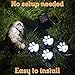 Ideas In Life 4 Pcs Set Paw Print Solar Lights Outdoor Garden - Paw Print Decor - Dog Solar Lights Outdoor for Pet Lovers - Animal Solar Lights for Outside,Cat, Rechargeable Outdoor Animal Lights