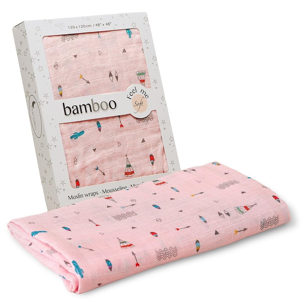 Interbaby 99892-02 - Muslin Tipi Bear Pink