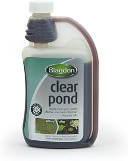 Blagdon Clear Pond Water Treatment, Clears Dirty Green or Brown Cloudy Water Quickly, Natural, Wildlife Safe, Harmless to Fish and Filter Bacteria, 500ml, Treats 10,000 Litres of Water