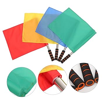 送料込み　国連旗（レプリカ） Amazon.co.jp: SUPVOX 8個信号旗 手振り旗 レフェリー用マーク