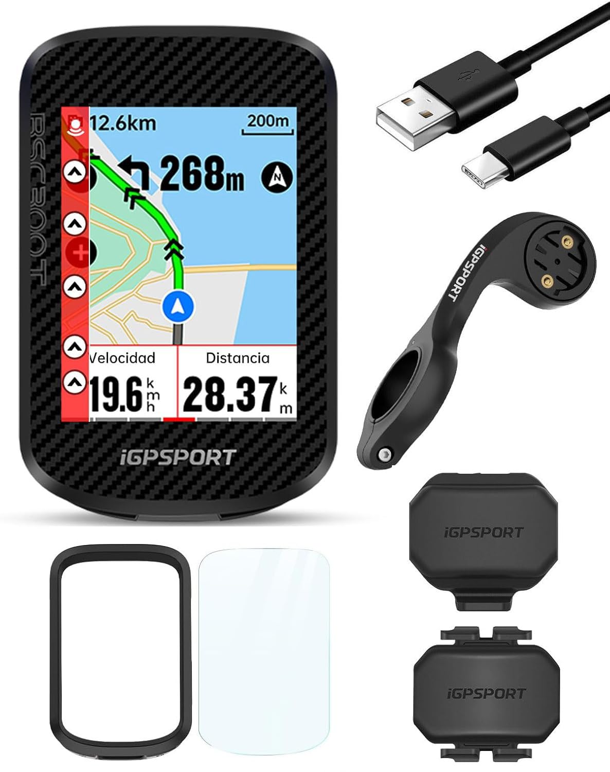 iGPSPORT BSC300T-set GPS Bicicleta,130 Datos, Compatibles de E-Bike, IPX7 Impermeable