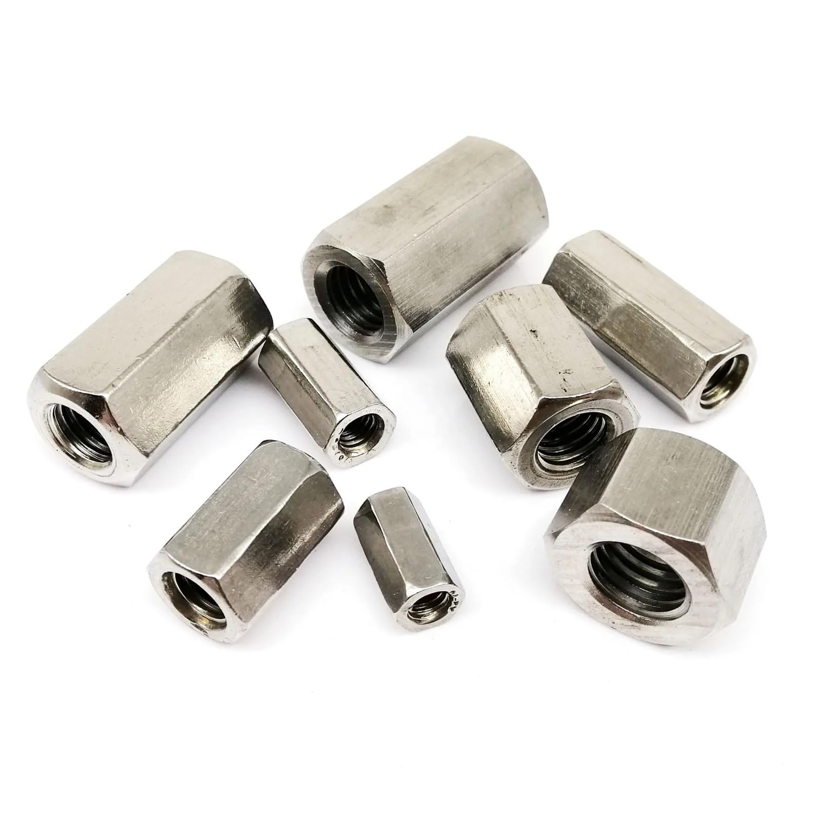 M3 M4 M5 M6 M8 M10 M12 304 In Acciaio Inox Esagonale Esagonale Estendere Connettore Manicotto Giunto Tubolare di Accoppiamento Dado(10pcs M4,15mm)