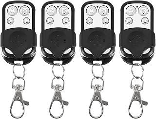Shutter Fob, 4pcs Universal Cloning Remote Control Key Electric Gate Universal 12V 433mhz Wireless for Car Garage Door Controls Skylight with Keychains