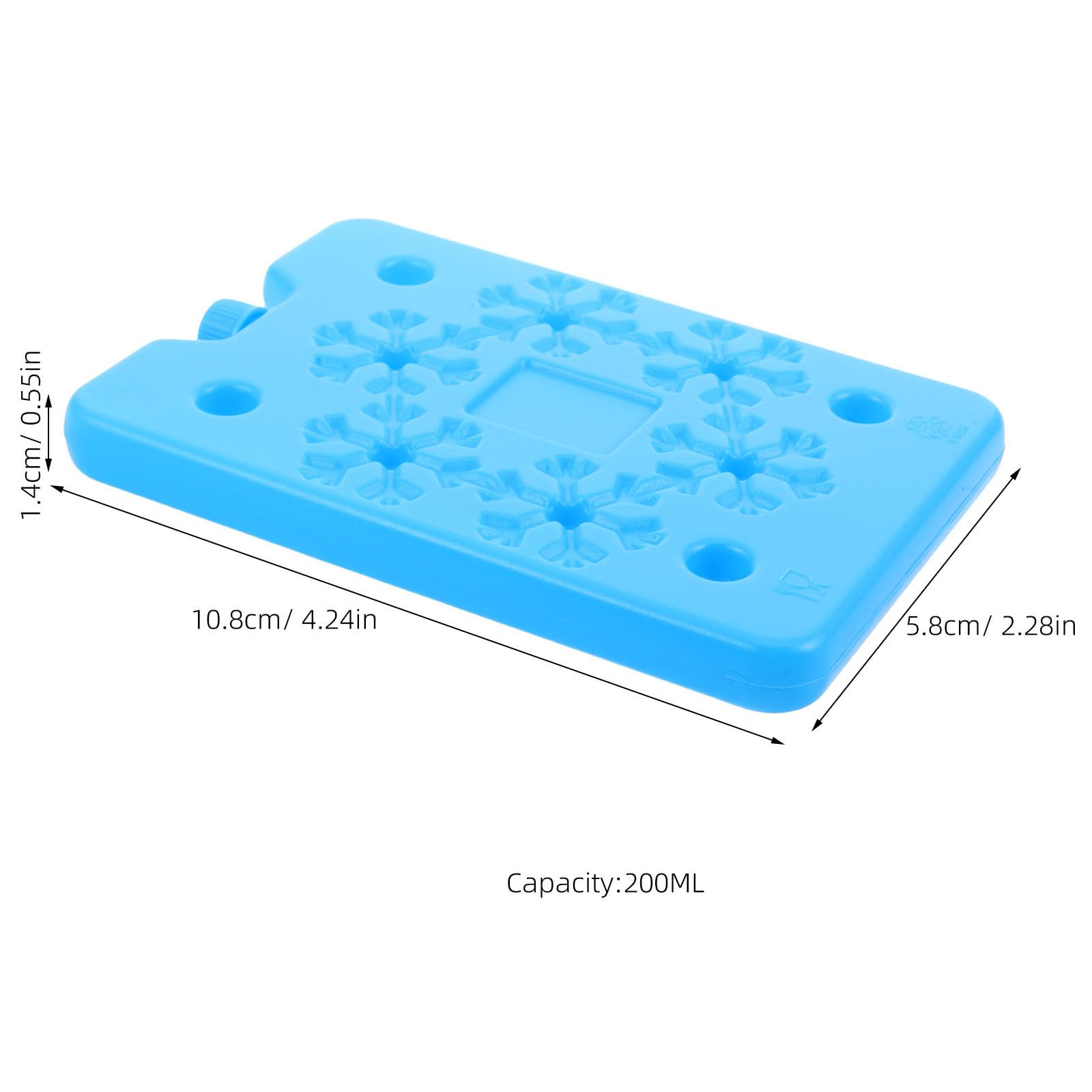Healeved 4 Piezas Acumulador de Frío Reutilizable Extraplano para Neveras Portátiles con Agua Destilada No Tóxico para Camping y Viajes al Aire