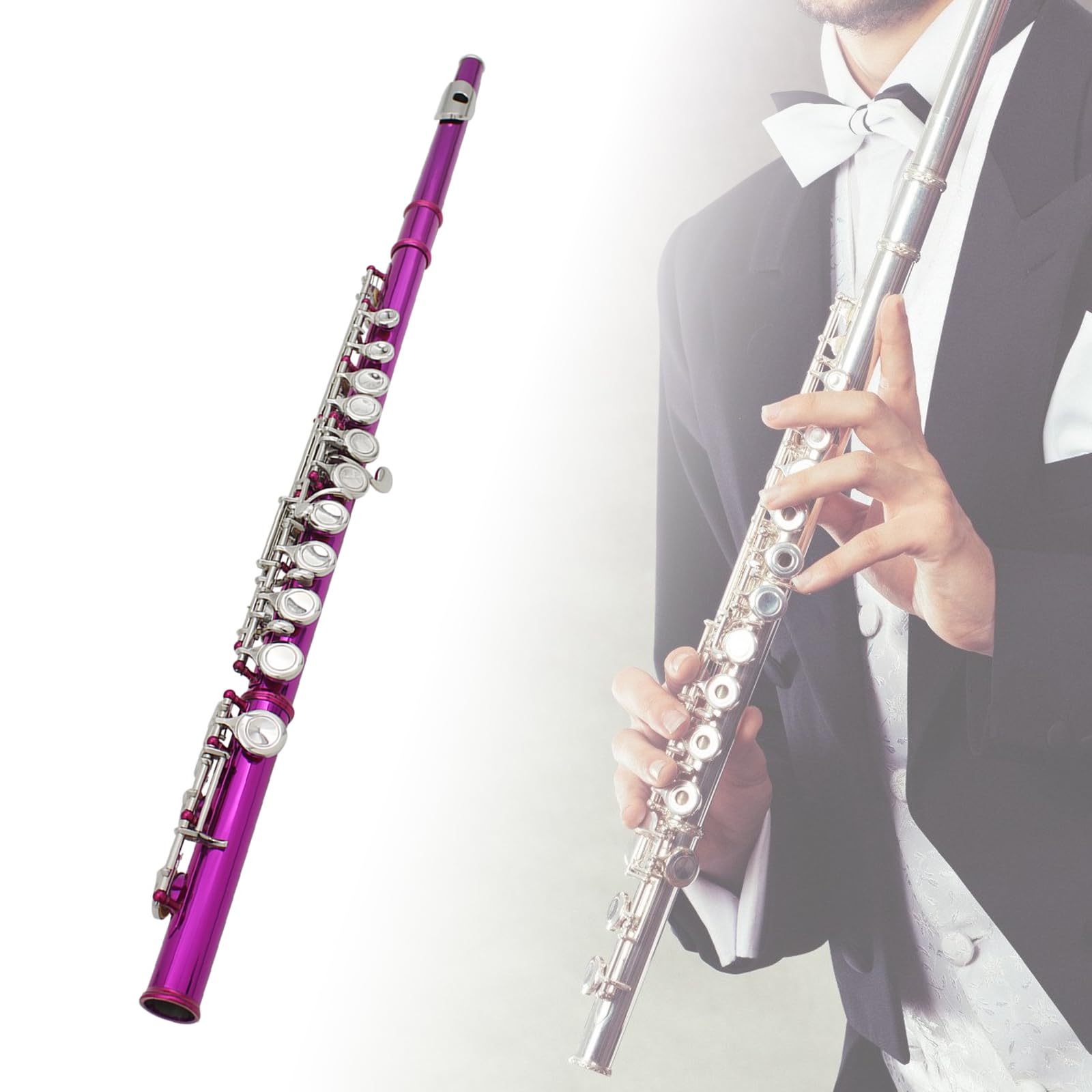 Flauto professionale a foro chiuso tono 16 con strumento a fiato E per studenti e musicisti Enduring C Tone chiuso