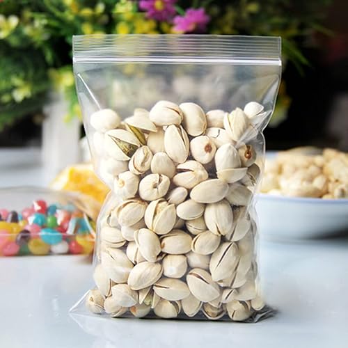 Miniatura 6 de Lurrose Organiza tu vida 100 bolsas de sellado reutilizables de 2.0x2.8 in de grosor, bolsas de almacenamiento de plástico con cremallera para