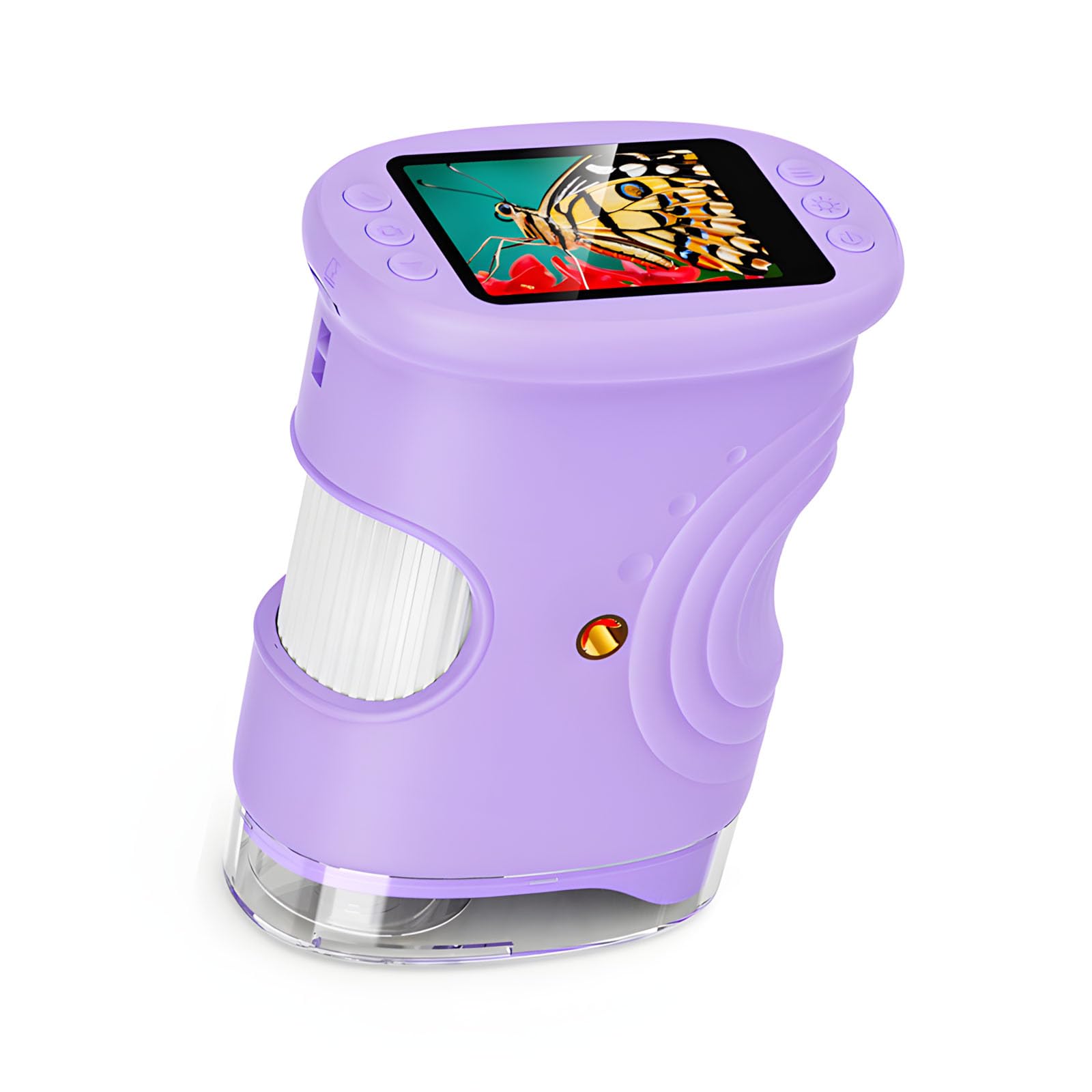 Tsophreniq Boys Purple Electronic Children Microscope 2Inch Color Display 1000X Magnification Tool Handheld Design Led Light Handheld Digital Magnifier For Kids