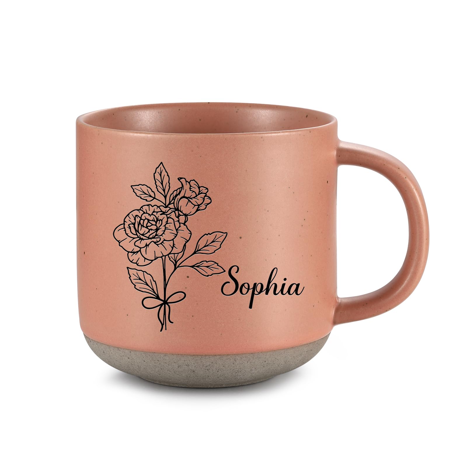 Personalized Birth Flower Coffee Mug – Custom Ceramic Mug With Name & Birthday, Gift For Mom, Grandma, Wife For Mother’s Day & Anniversaries