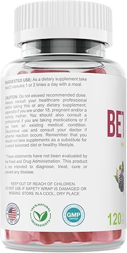 Miniatura 2 de Vitapia Betta Bayas  1000 mg por porción  120 cápsulas vegetarianas  Suministro de 60 días  Varias bayas y frutas mezcladas, potente antioxidante*