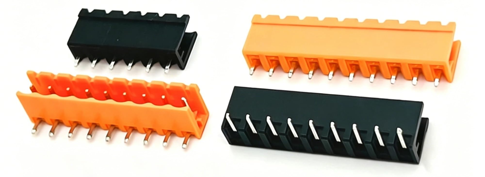 (1 Stück) KF 2EDGV 2EDGK – 5,08 mm steckbare Leiterplattenklemmenblöcke 2~24P gerade Stifte abgewinkelte orange/schwarz 15EDGK/V/R