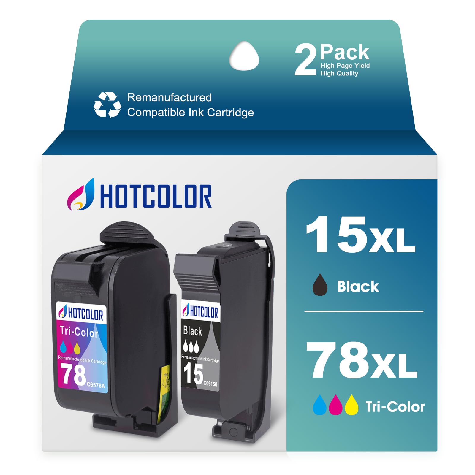 Amazon.com: HOTCOLOR Ink Cartridge 78 15 Replacement for HP 15 78