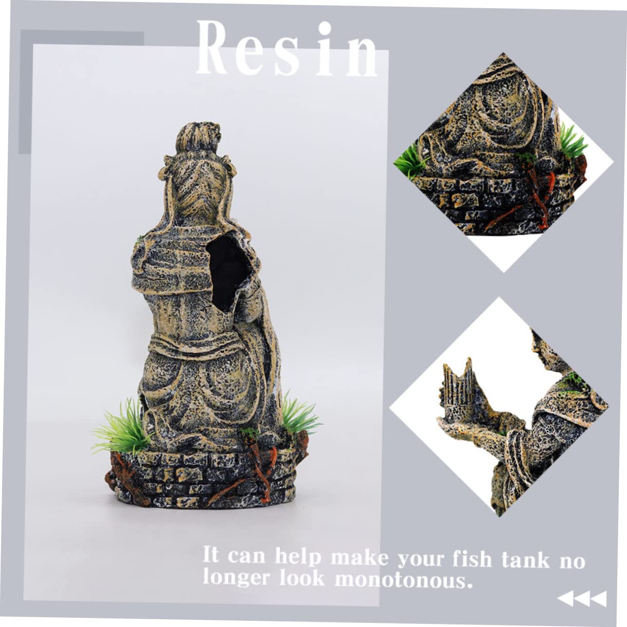 TOYANDONA Scultura Simulazione per Acquario Decorazione per Pesci Ornamentali Nascosti Scultura Ornamentale Decorazioni per Scene Acquario Design Realistico e Durevole Stabile per Acquari