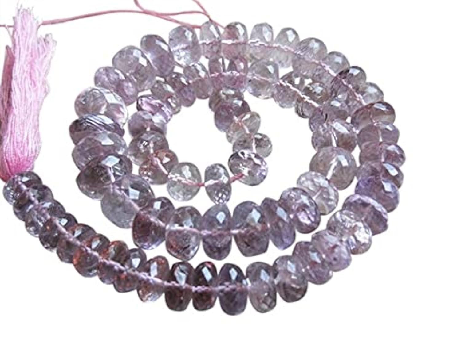 Améthyste rose perles rondelles 6-9mm pierre gemme naturelle pour création de bijoux DIY