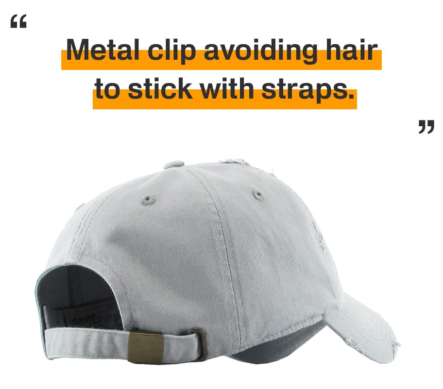 Image of KBETHOS Vintage Washed Distressed Cotton Dad Hat Baseball Cap Adjustable Polo Trucker Unisex Style Headwear