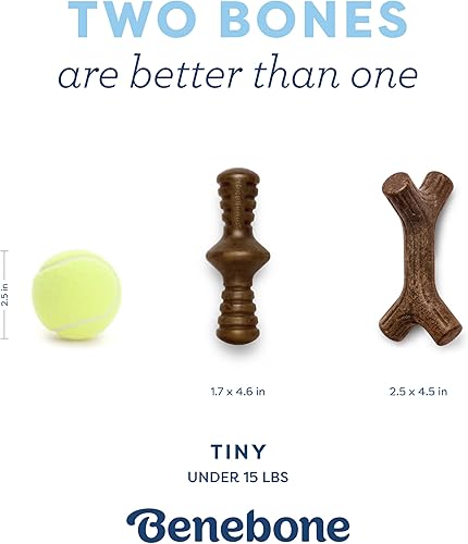Vista 30 de Benebone Puppy Wishbone - Juguetes masticables para perros, más suaves para masticadores modestos, fabricados en Estados Unidos, mediano