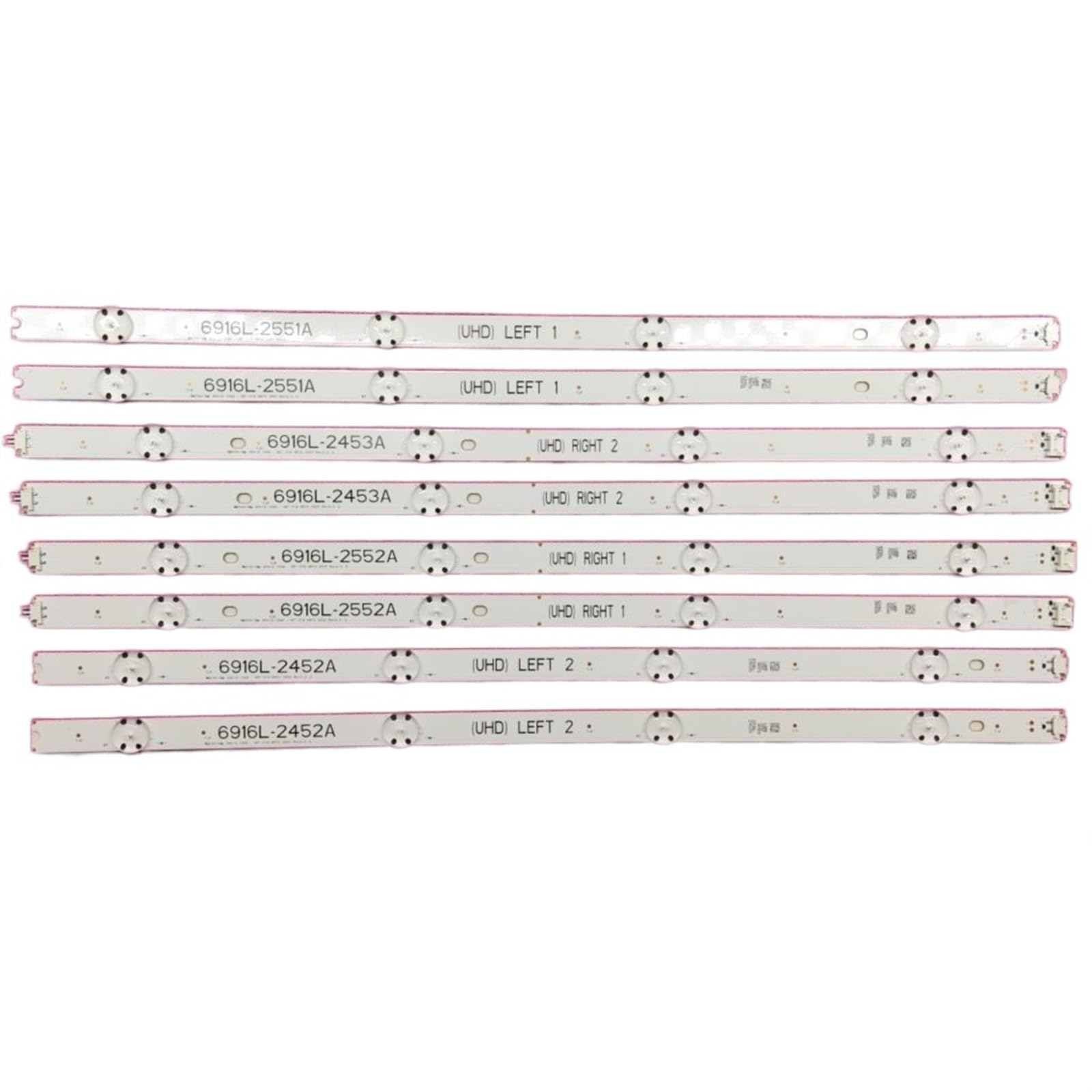 TUCANSBP LED Backlight Strip Compatible With 49UH6500 49UH650V 49UH650V 49UH668V LC490DGG FJ M6 M5 6916L-2452A 2453A 6916L-2551A 2552A(Color:2 lot)