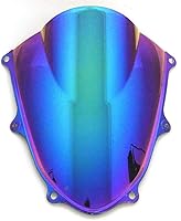 Vista 5 de Parabrisas de motocicleta para motocicleta, parabrisas iridio negro con tornillos, tornillos y cierre de tuerca, compatible con Suzuki GSXR1000 K17