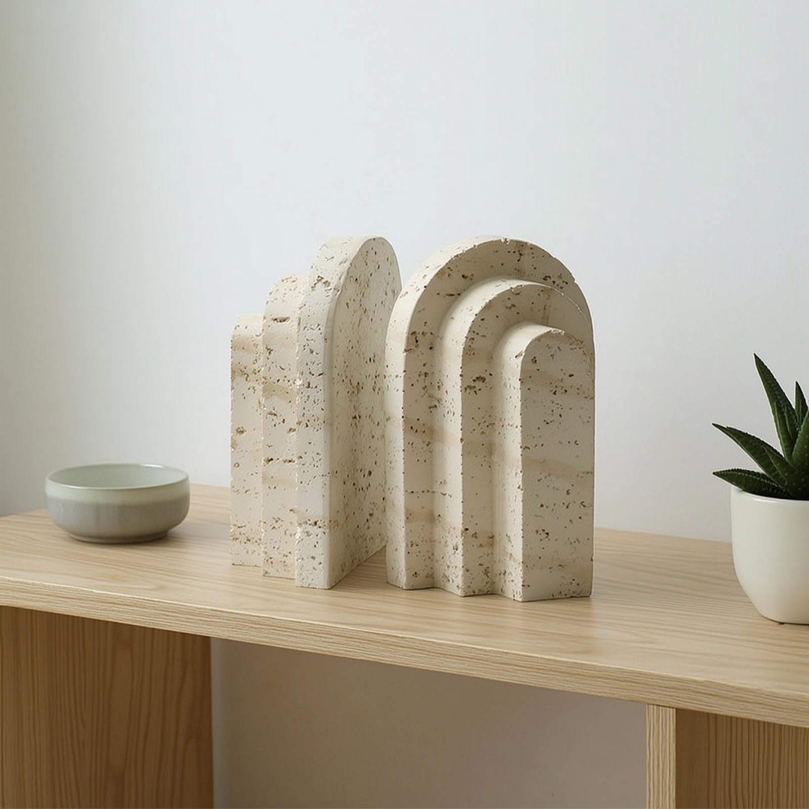 Fermalibri in Resina Moderno Fermalibri Arco Compatto Reggilibri Arco per Lettori, Scrivania, Mensola