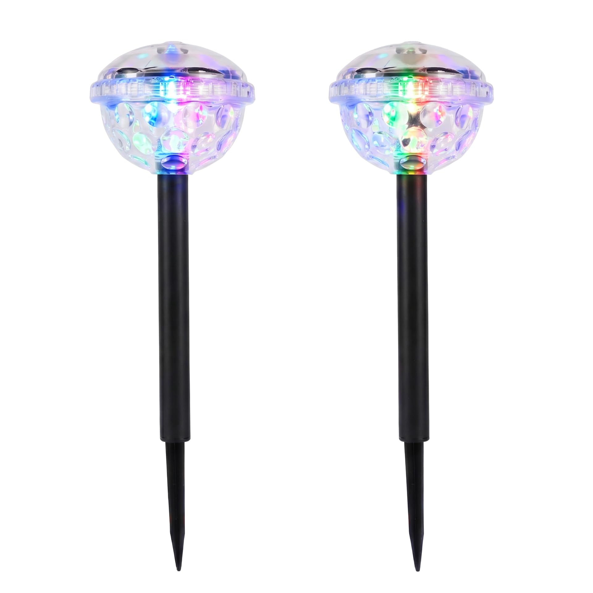 Gardenwize Light/Dark Pack Of 2 Solar Disco Stake Led S – Colour Changing Garden S