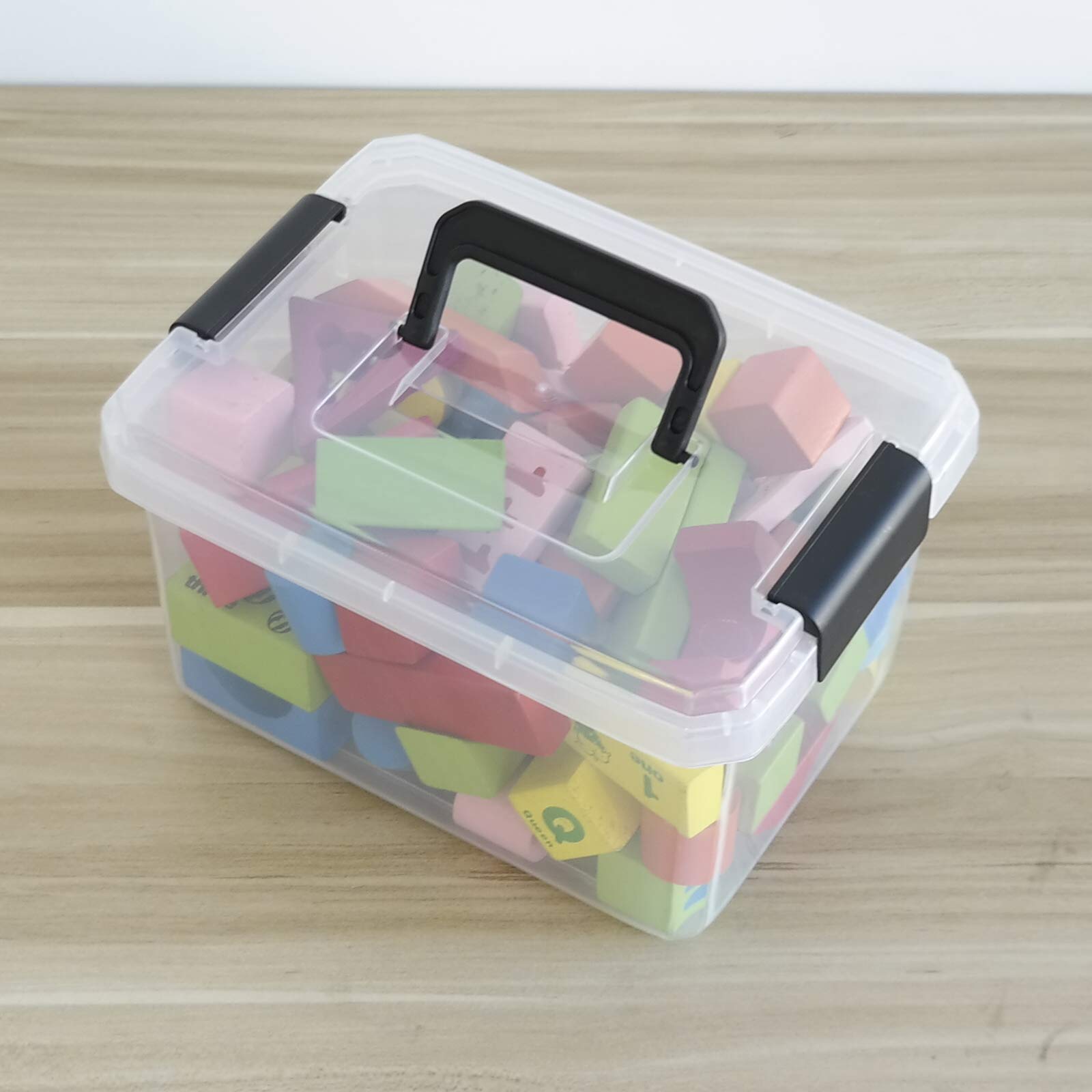F1 6 Pz Cassetto Portaoggetti Da Tavolo In Plastica Impilabile Scatola Organizer Ideale Per Riporre Parti Del Centro Commerciale Hardware 180*95*50MM/7*3.7*2 Pollici - Foto 12