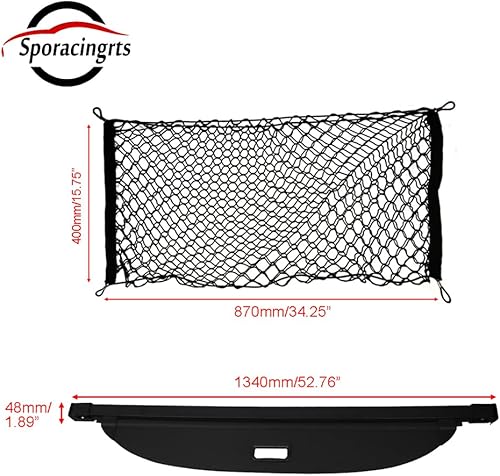 Miniatura 2 de Sporacingrts Funda de carga para accesorios Kia 2023 - Escudo de privacidad retráctil para maletero y parasol de equipaje - Cuero - Máxima seguridad