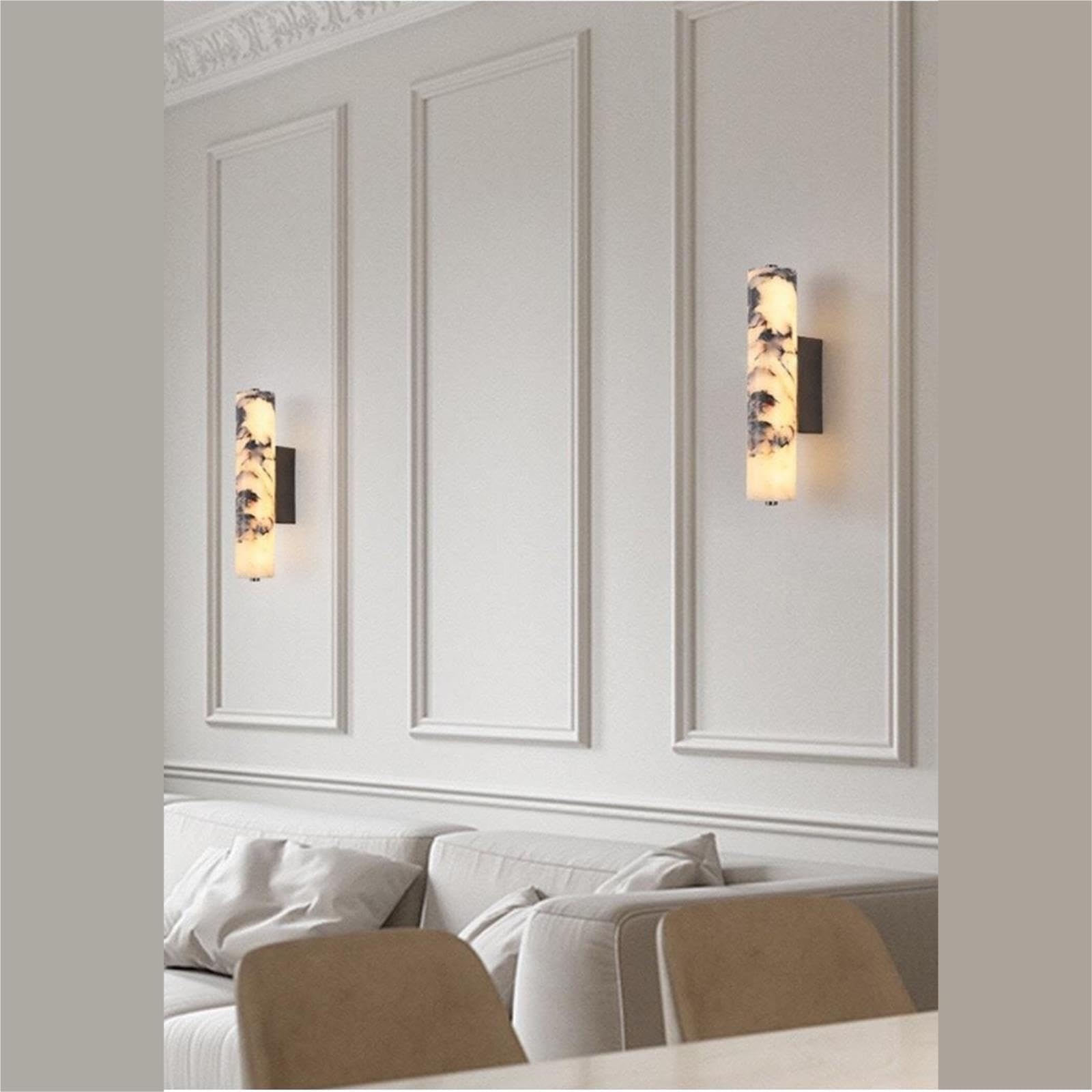 Sconce decorata con struttura in marmo a tubo lungo in stile nordico