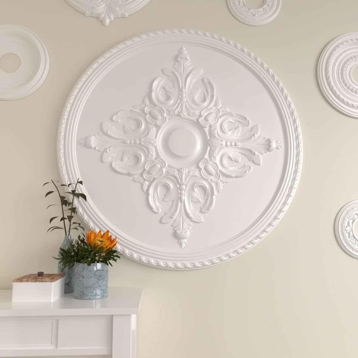 Milton 40.63" H x 40 5/8" W x 1.75" D Ceiling Medallion