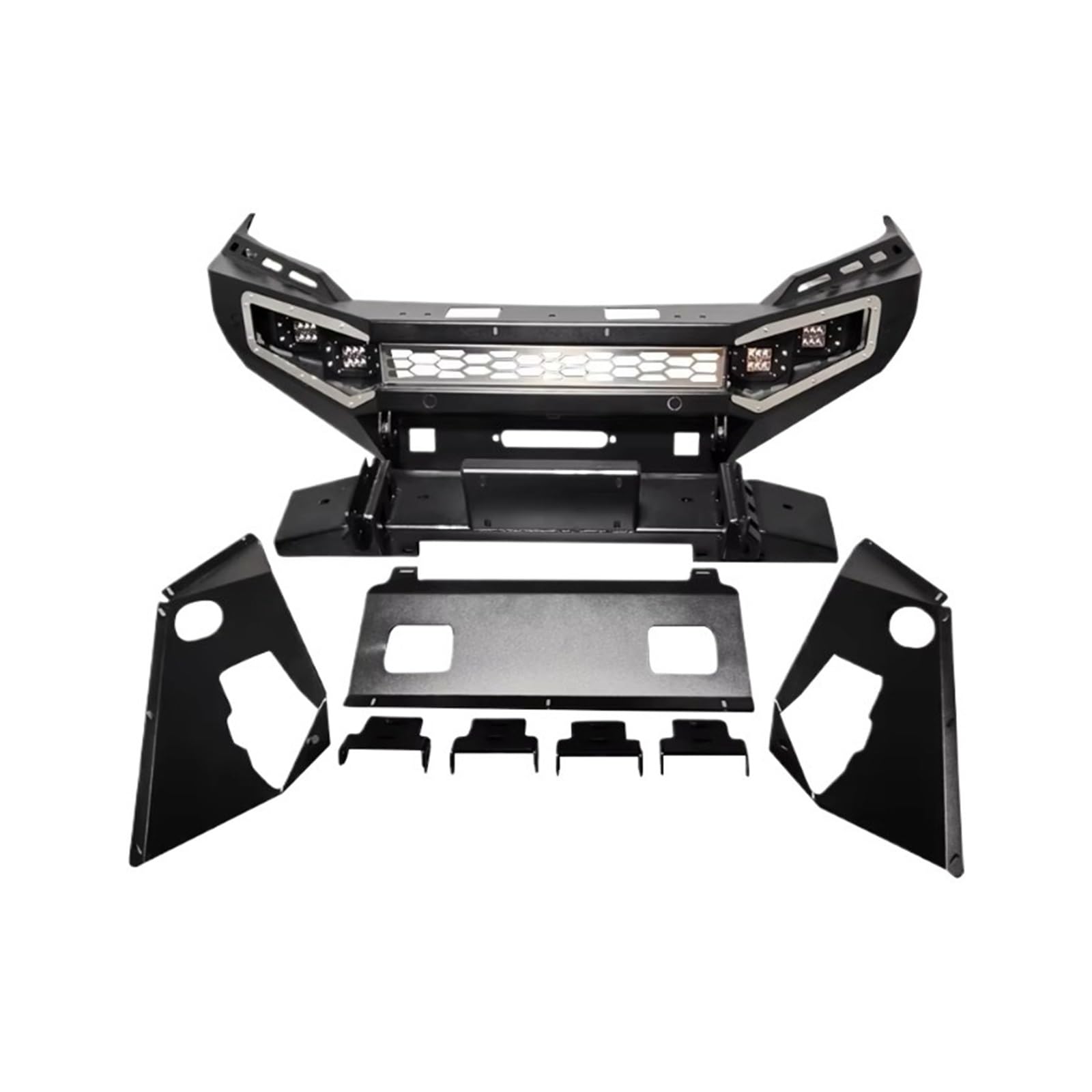 OZTSR Pickup Accessories Steel Guard Body Kit Bull Bar Universal 4x4 Triton L200 Car Front Bumpers Compatible for Mitsubishi Powder Coating 2pcs