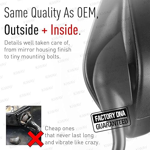 Miniatura 2 de KiWAV Espejos de repuesto de calidad OEM para motocicleta FD320 compatibles con Ducati Scrambler 800 (15 pies) un par