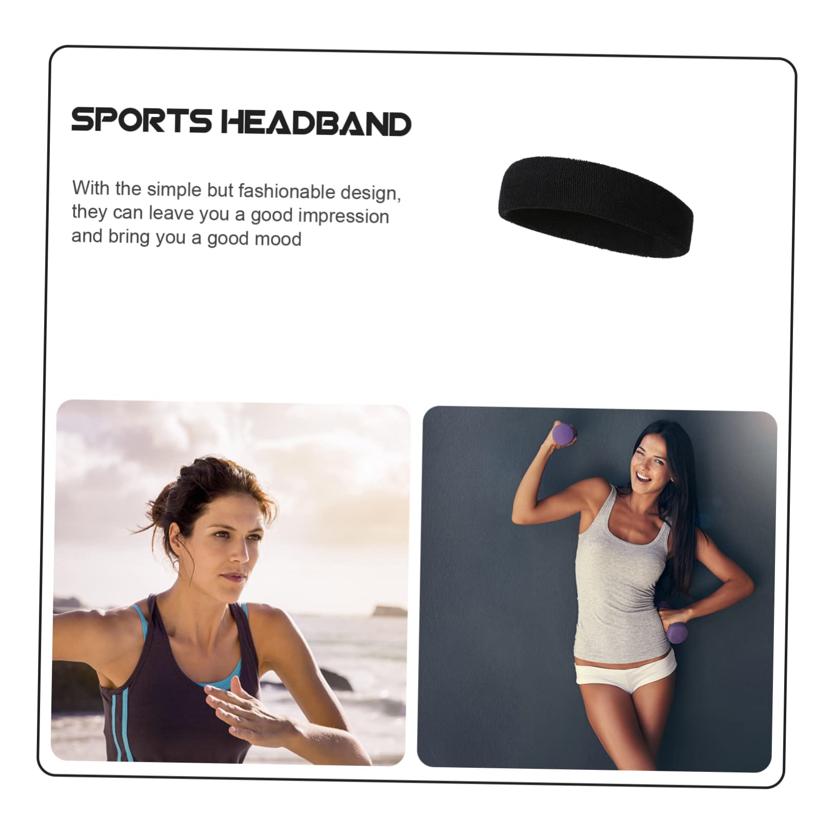 BESPORTBLE 20pezzi Fasce Sportive Elastici Assorbenti Per Sudore Fasce Per Comode e Traspiranti Accessori Per Fitness e Yoga Per Sport All Aperto e Attività Fisica