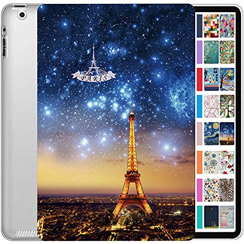 Image of DuraSafe Cases for iPad 9.7 inch Old Model 2 3 4 Gen Printed Case A1458 A1416 MC705HN /A MD328HN /A MD336HN /A A1395 MC769HN /A MC954HN /A MC960HN /A MC979HN /A A1459 MD514HN /A MD511HN /A - Paris Night