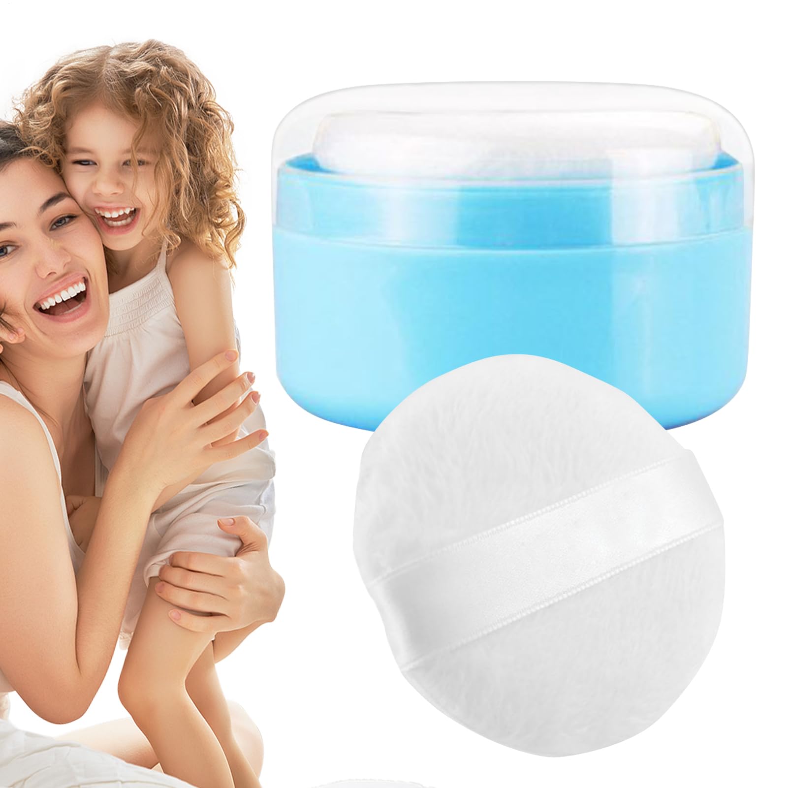 Porta polvere – Contenitore compatto con per bagno, talco e polvere sciolta, accessorio portatile per la cura personale per casa, viaggi, bagno, vanità, facile applicazione