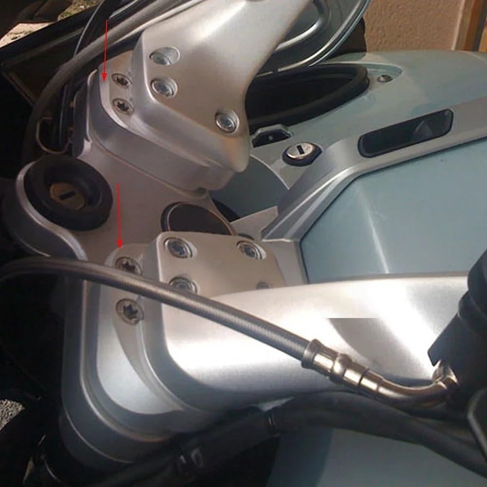 Kierownica Motocykla Riser Przeciągnij Uchwyt Zacisk Na Kierownicę Przedłużenie Nadające Pasuje do BMW R1150RT R1100R R1150R R1100RT R1200RT R1200 RT(Black)
