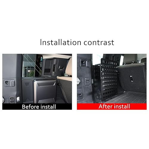 Miniatura 3 de Negro aleación de aluminio coche tronco colgar cosas rejilla placa para Land Rover Defender 110 2020-2022 coche tronco organizador