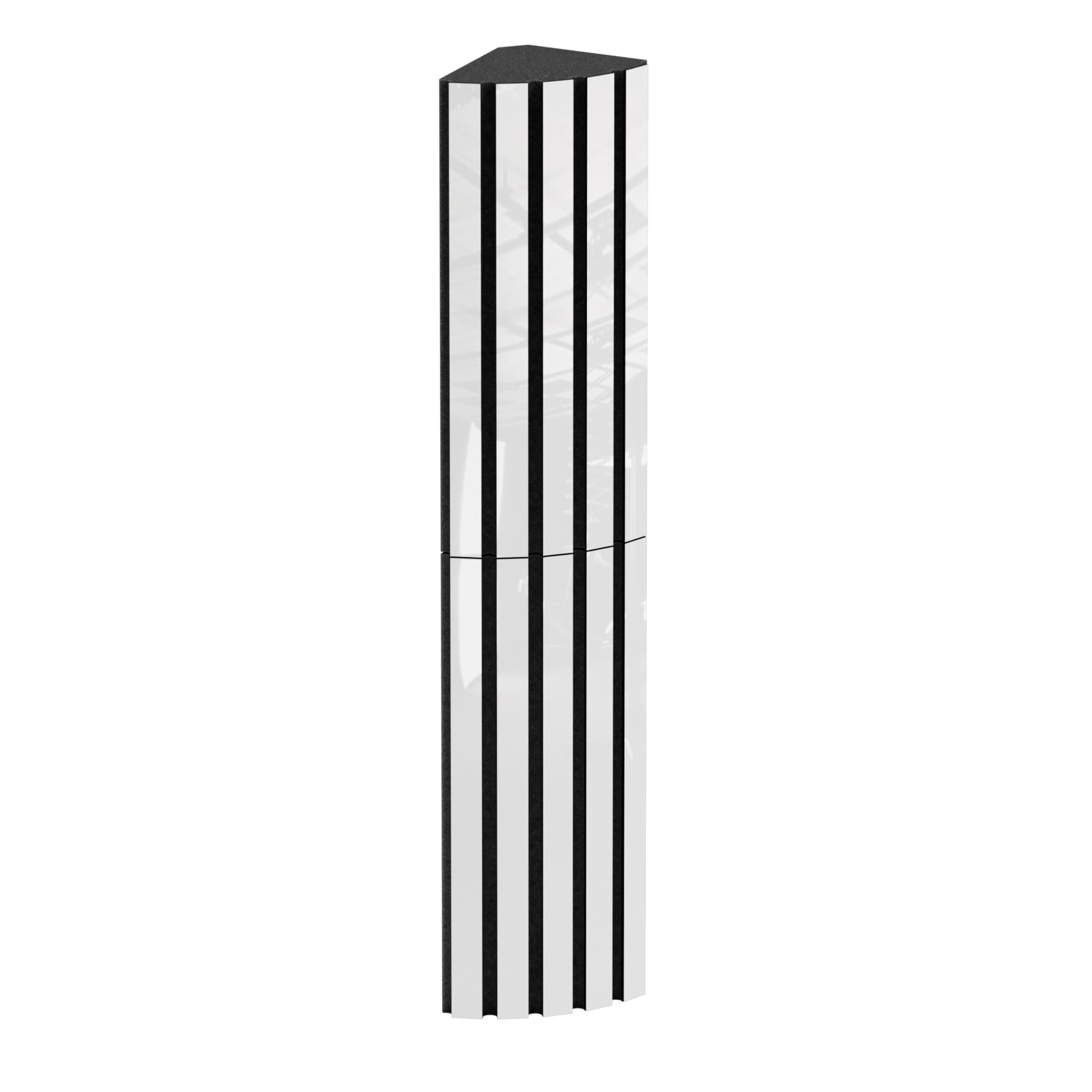 2er-Pack – Akustik-Eck-Bassfalle | Niederfrequenzabsorption für Studios und Theater | 50 x 23 x 14 cm | Schalldämmung, Absorption, Diffusion | Farbe:[x2 POLETRAP | Weiß glänzender Kunststoff]