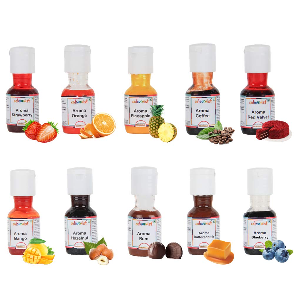 Colourmist Aroma Assorted 20 Gm, Pack of 10 Aroma (Orange, Blueberry, Strawberry, Coffee, Hazelnut, Rum, Butterscotch, Pineapple, Mango, Red Velvet) (B08WLXYBML) Amazon Price History, Amazon Price Tracker