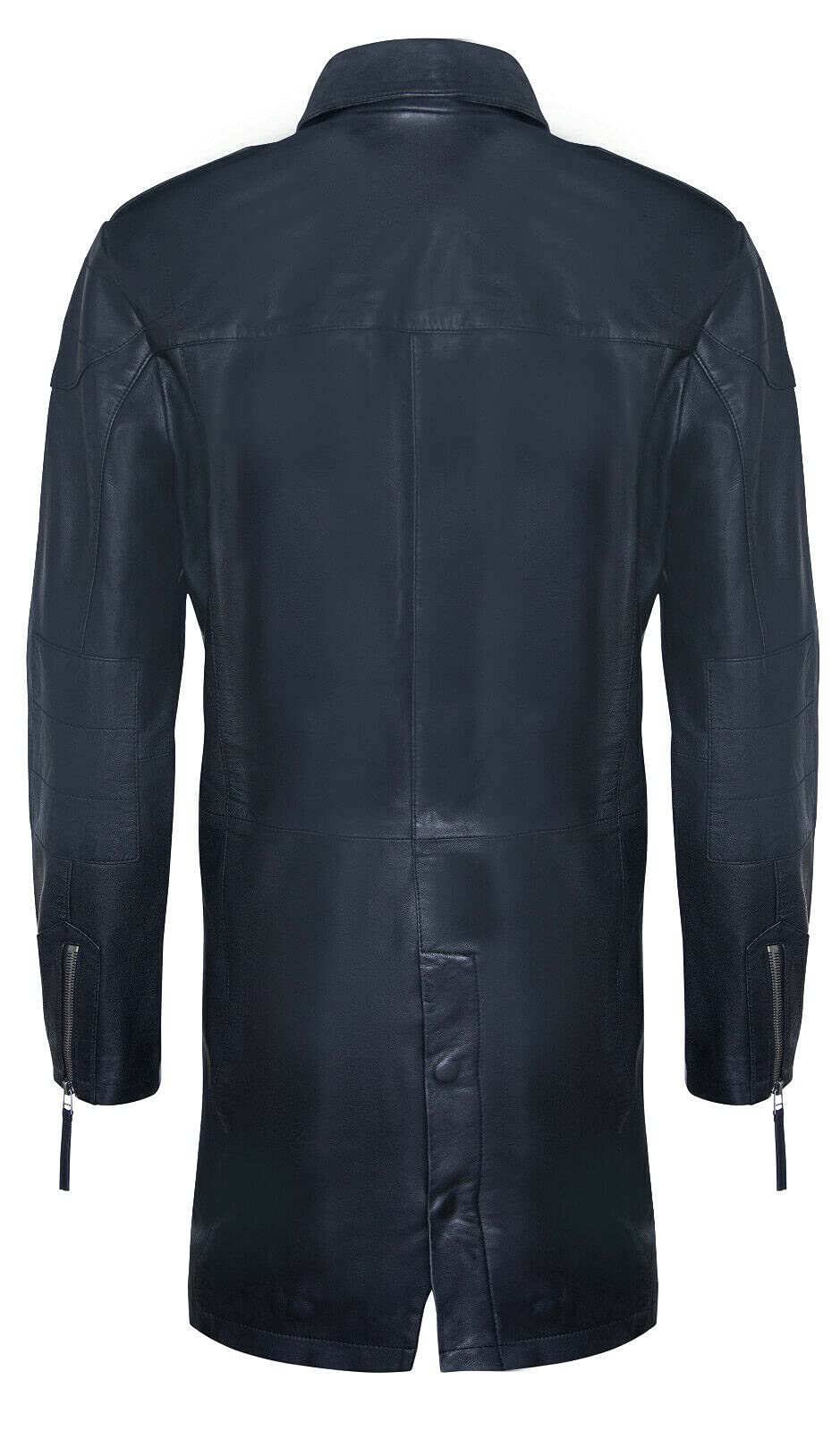 Gabardina Larga Clásica para Hombre de Cuero Auténtico Crombie